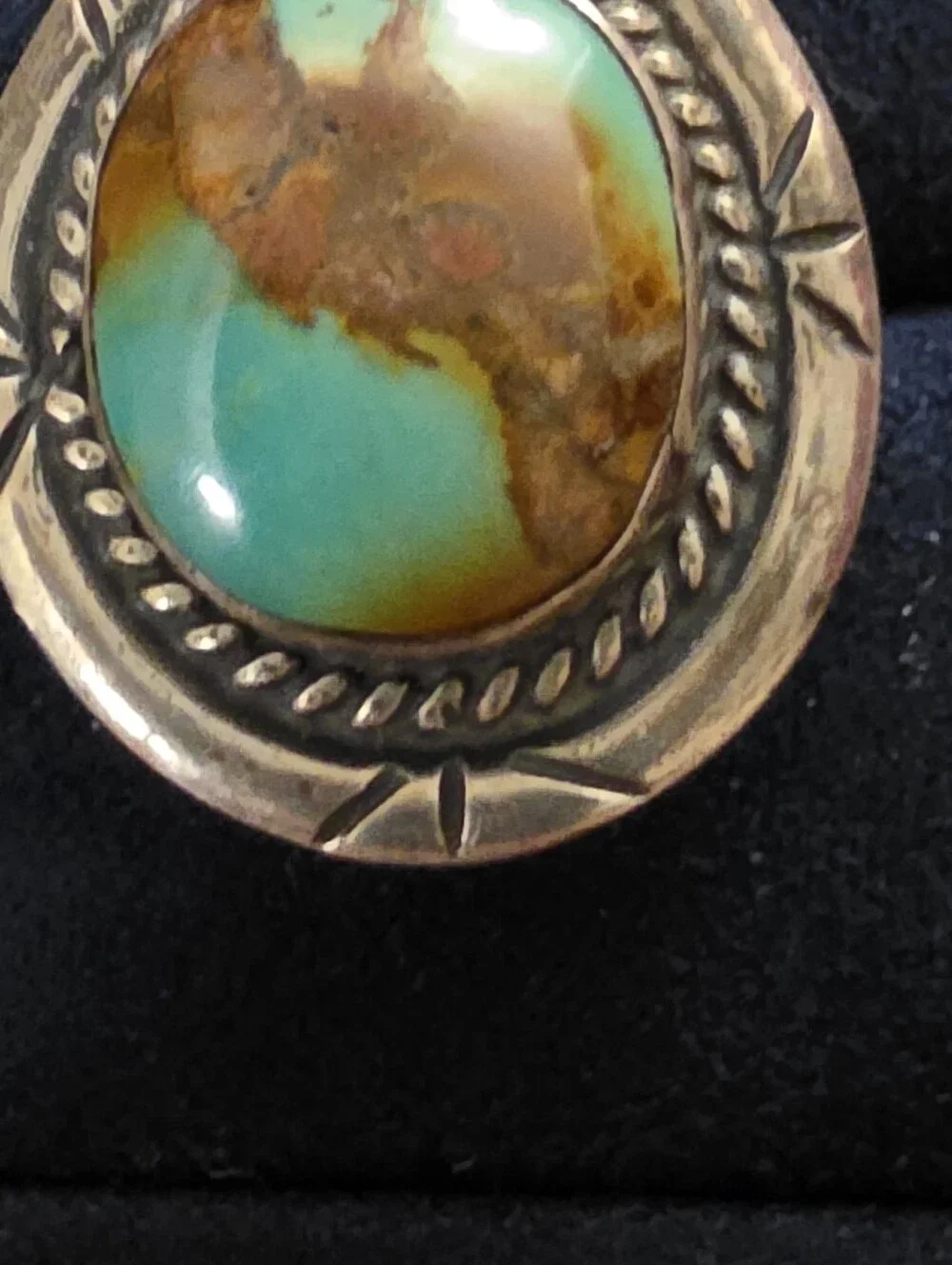 Sterling Silver Navajo Turquoise Ring (Vintage)